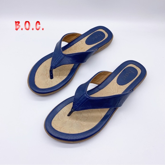 boc Shoes - B.O.C. Navy T strap Comfort Sandal 9